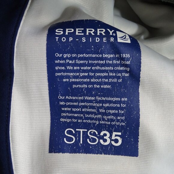 Sperry Top Sider STS35 Men Blue Performance Softshell Jacket Size M Nautical - Picture 9 of 15